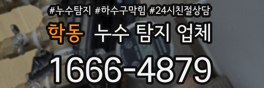 학동 누수 탐지 업체