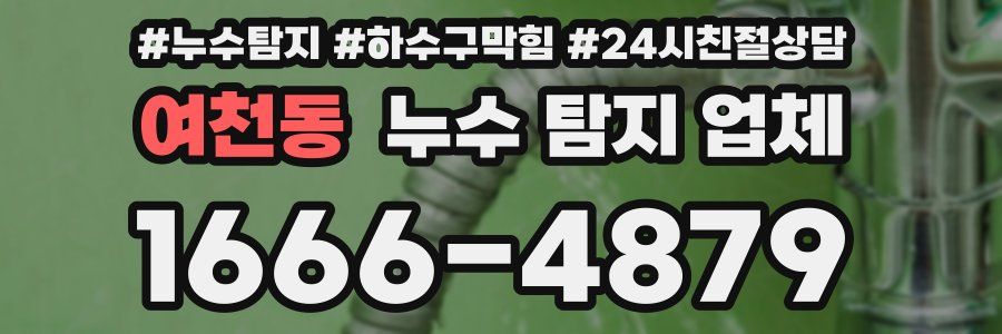 여천동 누수 탐지 업체