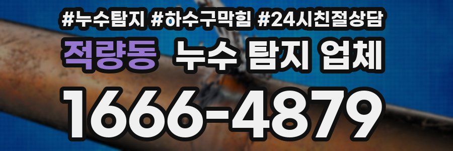 적량동 누수 탐지 업체