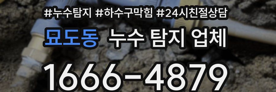 묘도동 누수 탐지 업체