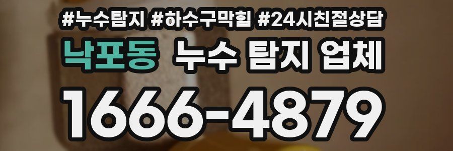 낙포동 누수 탐지 업체