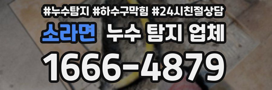 소라면 누수 탐지 업체