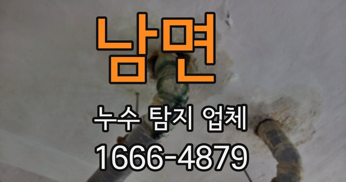 남면 누수 탐지 업체