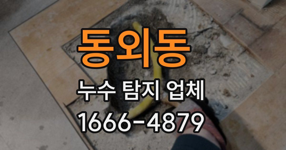 동외동 누수 탐지 업체