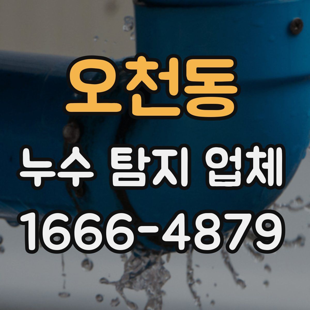 오천동 누수 탐지 업체