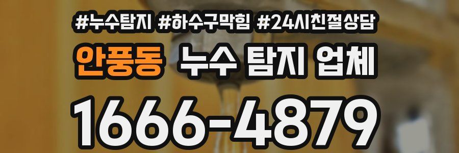 안풍동 누수 탐지 업체
