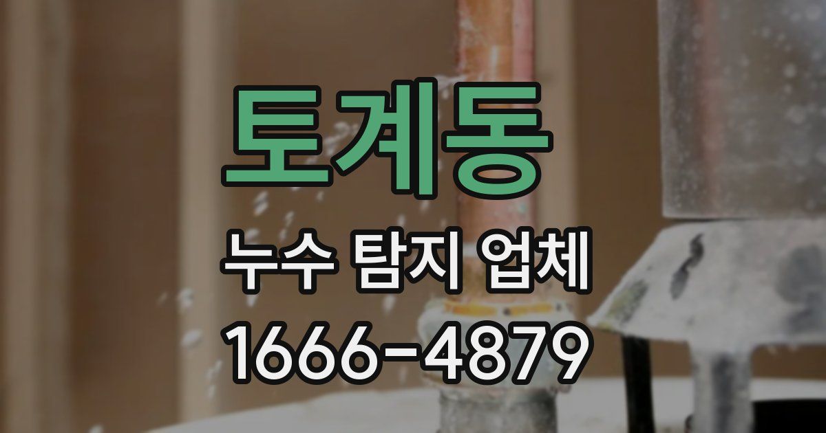 토계동 누수 탐지 업체