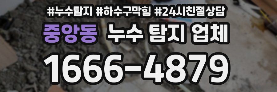 중앙동 누수 탐지 업체