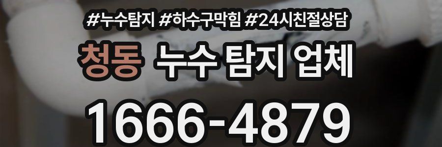 청동 누수 탐지 업체