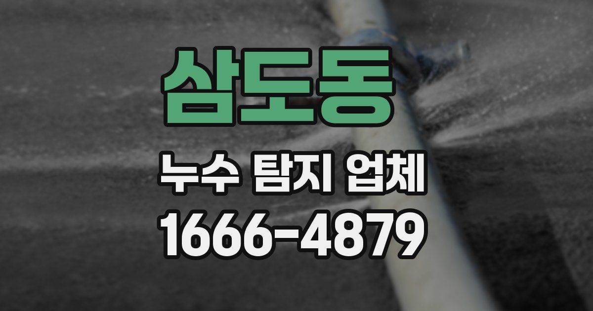 삼도동 누수 탐지 업체