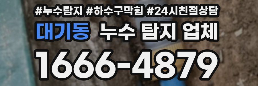 대기동 누수 탐지 업체