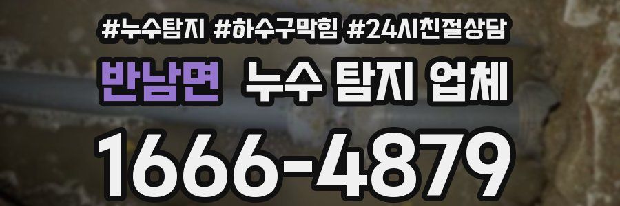 반남면 누수 탐지 업체