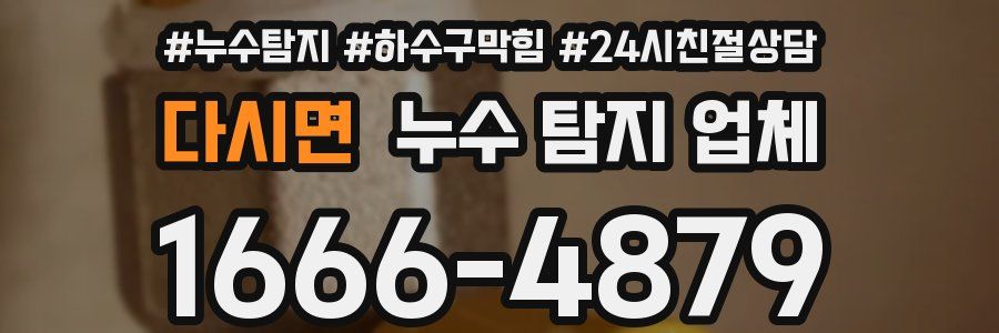 다시면 누수 탐지 업체
