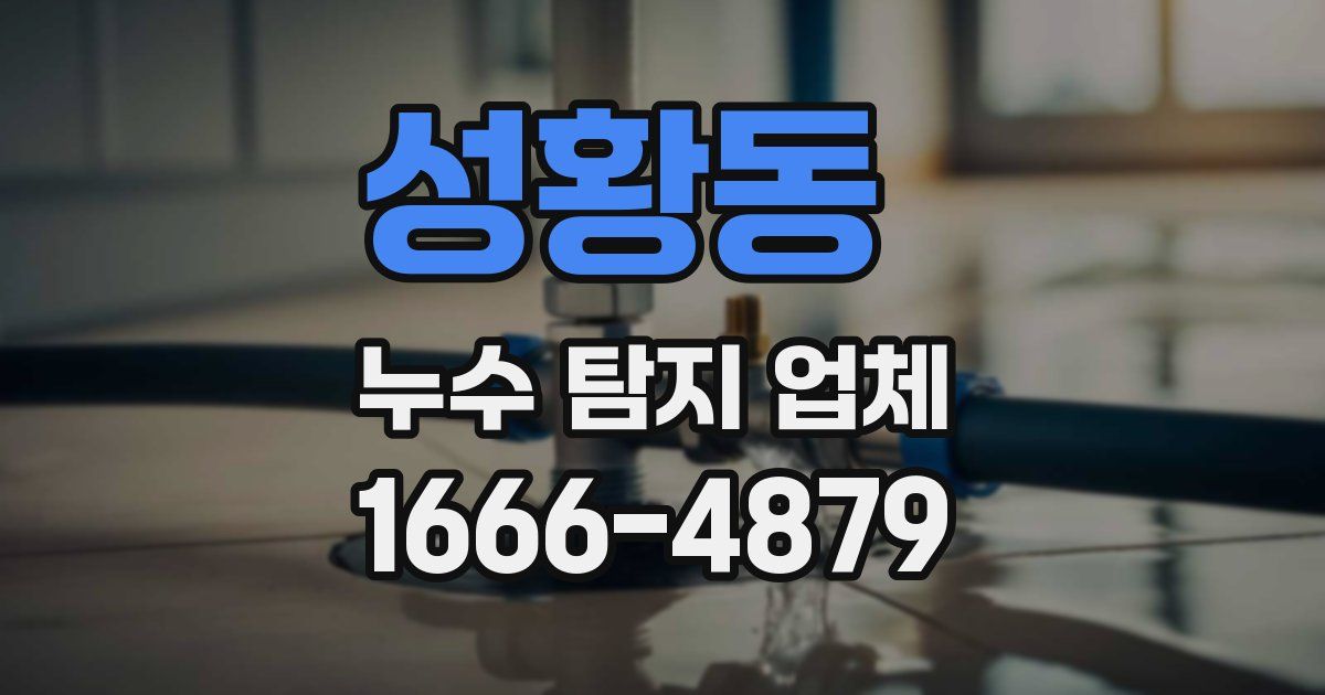 성황동 누수 탐지 업체