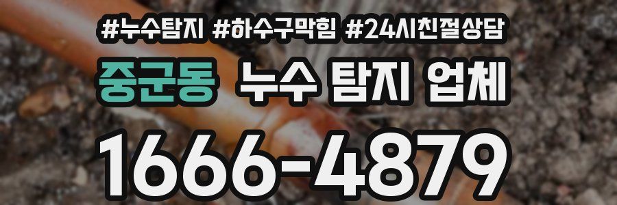 중군동 누수 탐지 업체