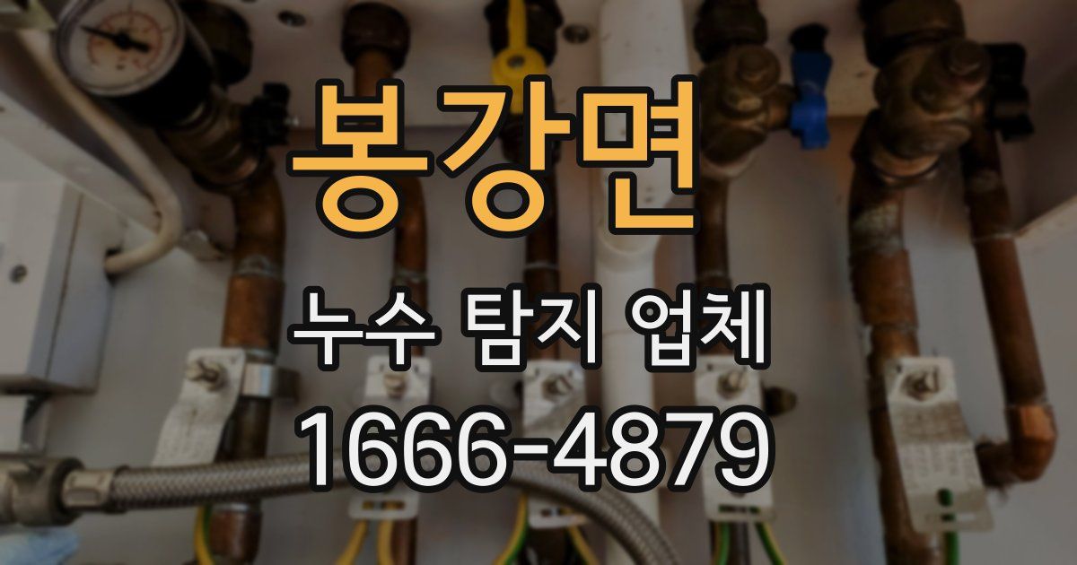 봉강면 누수 탐지 업체