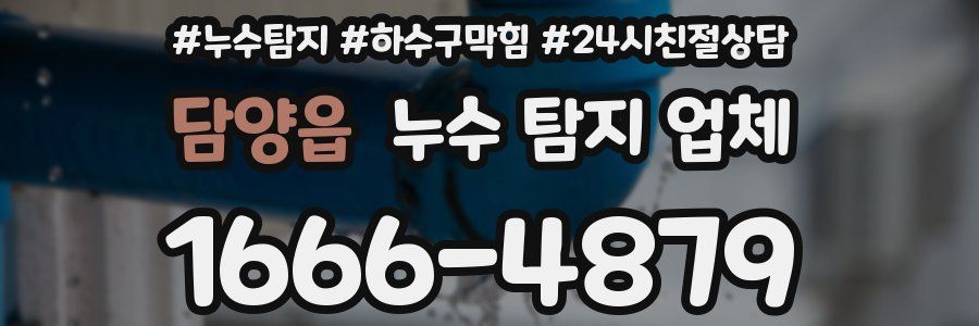 담양읍 누수 탐지 업체