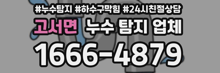고서면 누수 탐지 업체