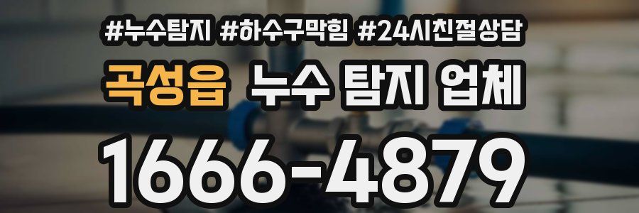 곡성읍 누수 탐지 업체