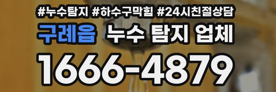구례읍 누수 탐지 업체