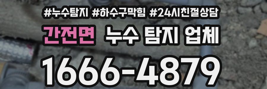 간전면 누수 탐지 업체