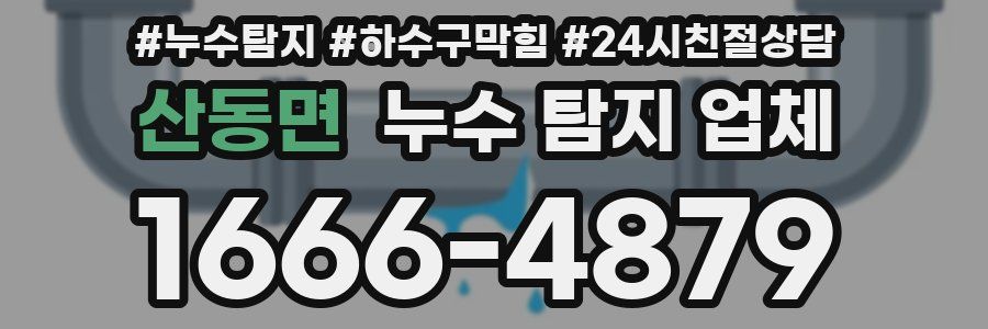 산동면 누수 탐지 업체