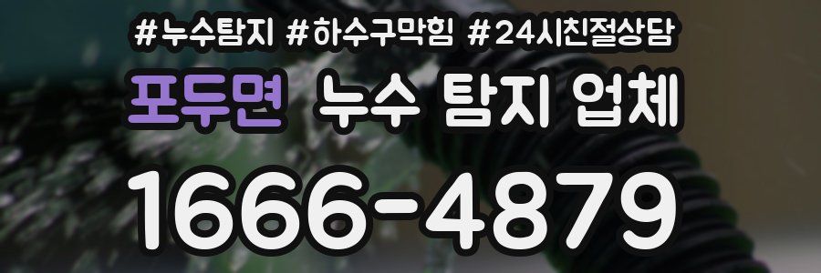 포두면 누수 탐지 업체