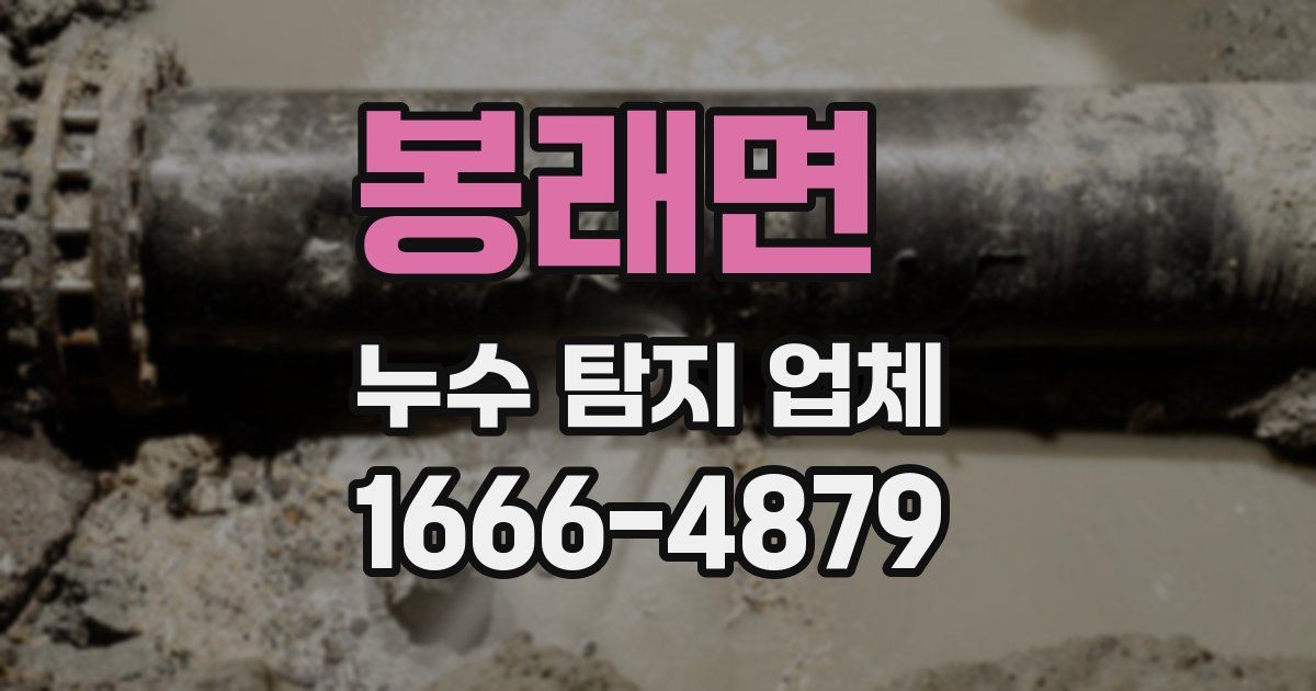 봉래면 누수 탐지 업체