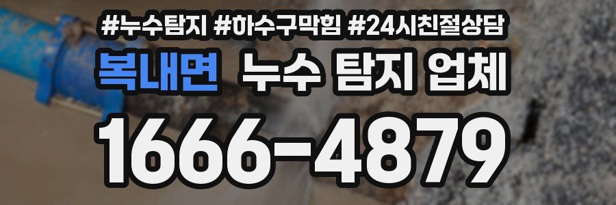 복내면 누수 탐지 업체