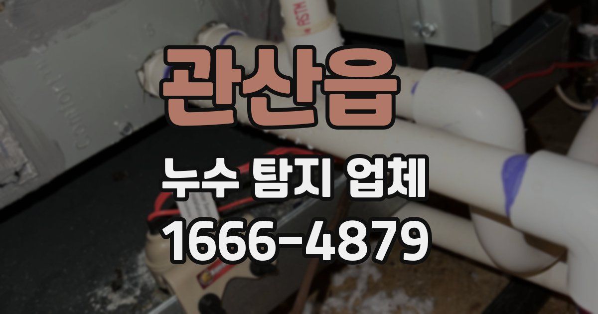 관산읍 누수 탐지 업체
