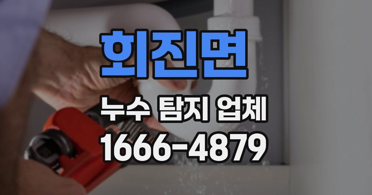 회진면 누수 탐지 업체