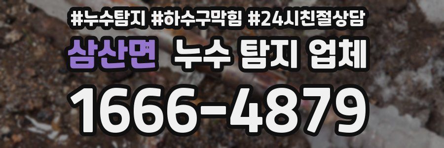삼산면 누수 탐지 업체