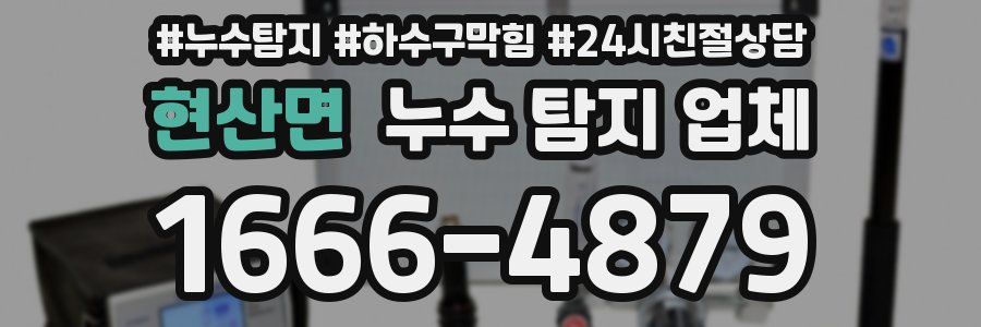 현산면 누수 탐지 업체