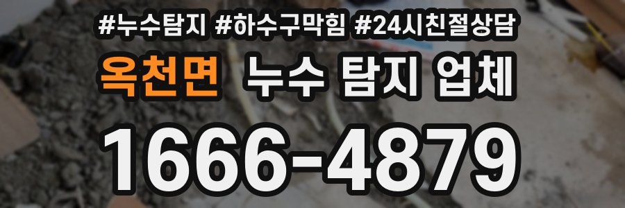 옥천면 누수 탐지 업체