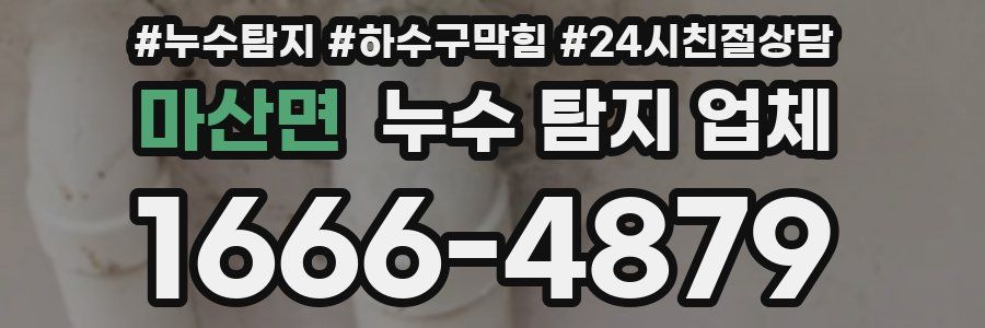 마산면 누수 탐지 업체