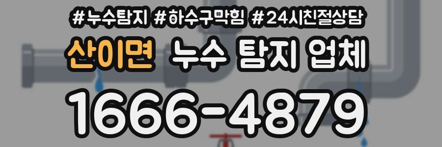 산이면 누수 탐지 업체