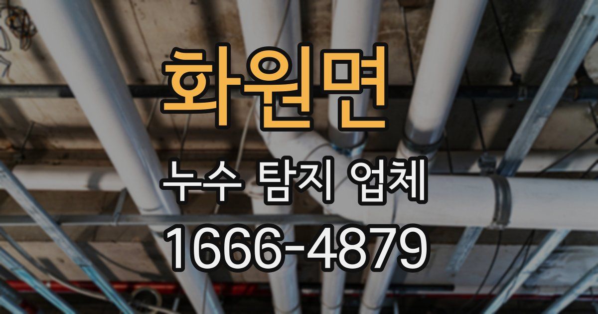 화원면 누수 탐지 업체