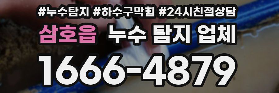 삼호읍 누수 탐지 업체