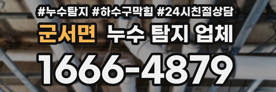 군서면 누수 탐지 업체