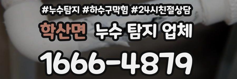 학산면 누수 탐지 업체