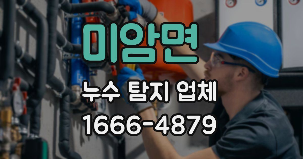미암면 누수 탐지 업체