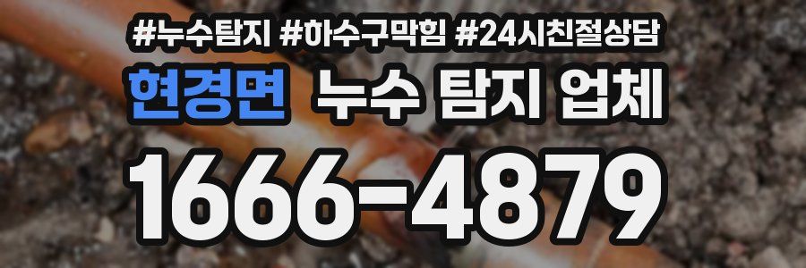 현경면 누수 탐지 업체