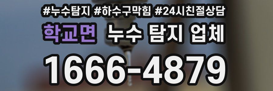 학교면 누수 탐지 업체
