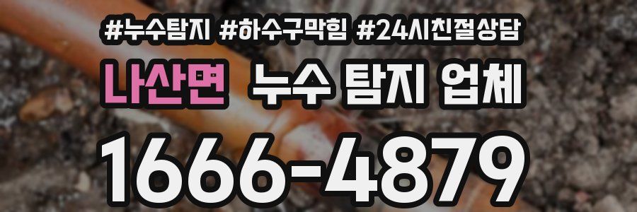 나산면 누수 탐지 업체