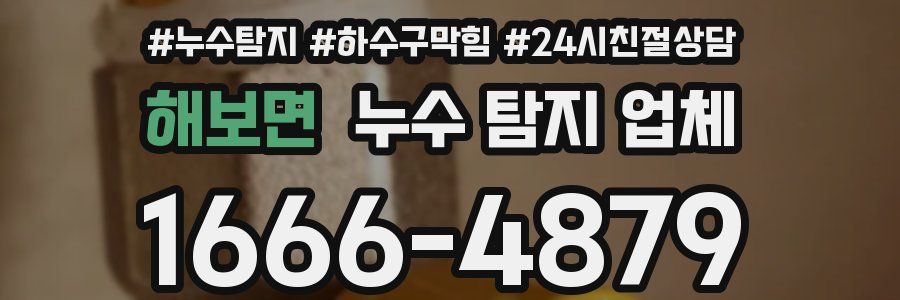 해보면 누수 탐지 업체