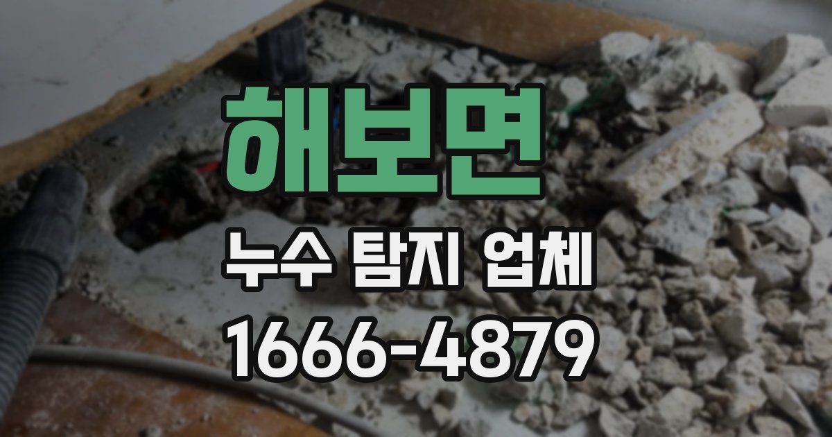 해보면 누수 탐지 업체
