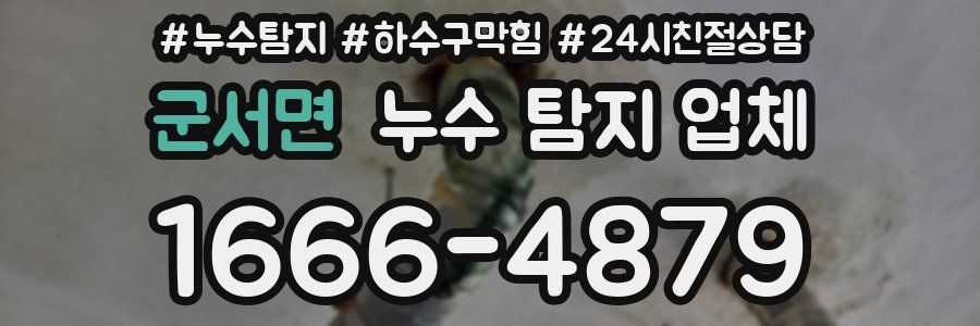 군서면 누수 탐지 업체