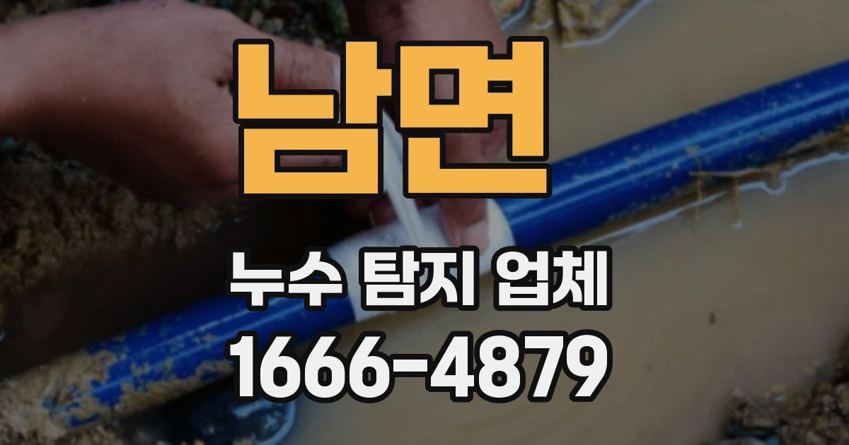 남면 누수 탐지 업체