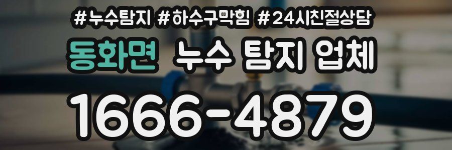 동화면 누수 탐지 업체
