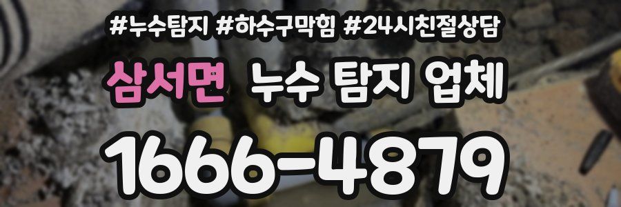 삼서면 누수 탐지 업체